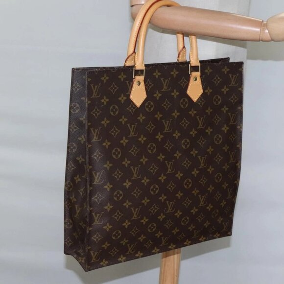 LOUIS VUITTON Monogram Sac Plat Hand Bag M51140 LV Auth EC550 - Picture 3 of 16
